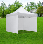 Cort pavilion 3x3m cu 3 pereti laterali si acoperis, cadru pliabil, panza impermeabila