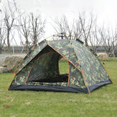 Cort camping pentru 3-4 persoane automat, cu deschidere rapidă , spatios, rezistent la vant, apa, dimensiuni 200 x 200m, camuflaj