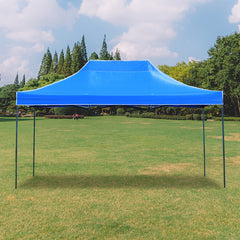 Cort pavilion 3x4.5m albastru – pliabil, cadru metalic, ideal pentru curte, gradina, evenimente outdoor