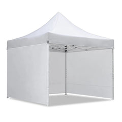 Cort pavilion 3x3m cu 3 pereti laterali si acoperis, cadru pliabil, panza impermeabila