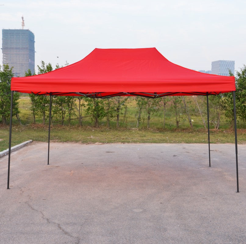 Cort pavilion 3x4.5m rosu– pliabil, cadru metalic, ideal pentru curte, gradina, evenimente outdoor