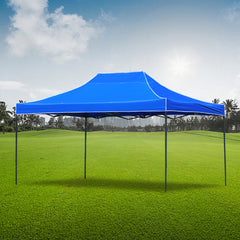 Cort pavilion 3x4.5m albastru – pliabil, cadru metalic, ideal pentru curte, gradina, evenimente outdoor