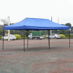 Cort pavilion 3x4.5m albastru – pliabil, cadru metalic, ideal pentru curte, gradina, evenimente outdoor